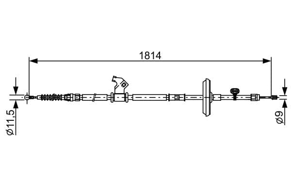 BOSCH Ťažné lanko parkovacej brzdy 1987482502 1
