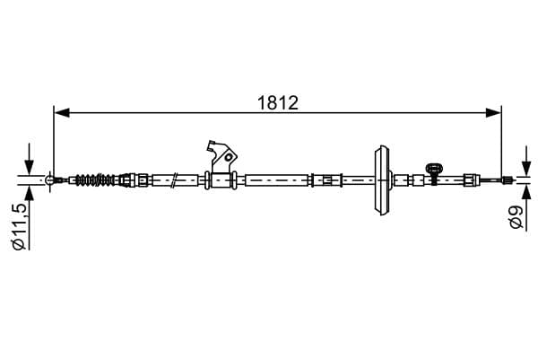 BOSCH Ťažné lanko parkovacej brzdy 1987482503 1