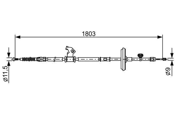 BOSCH Ťažné lanko parkovacej brzdy 1987482508 1