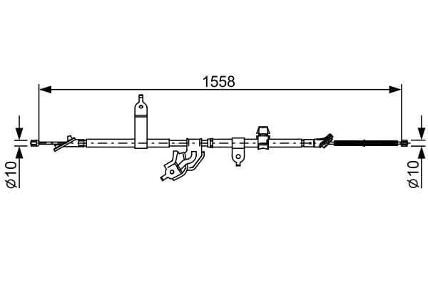 BOSCH Ťažné lanko parkovacej brzdy 1987482512 1