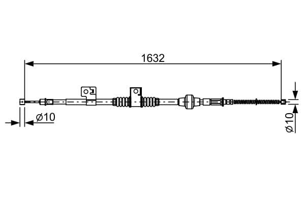 BOSCH Ťažné lanko parkovacej brzdy 1987482519 1