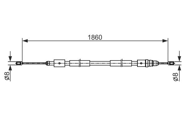 BOSCH Ťažné lanko parkovacej brzdy 1987482540 1