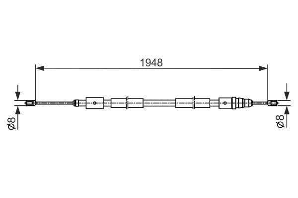 BOSCH Ťažné lanko parkovacej brzdy 1987482541 1