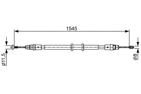 BOSCH Ťažné lanko parkovacej brzdy 1987482551 1