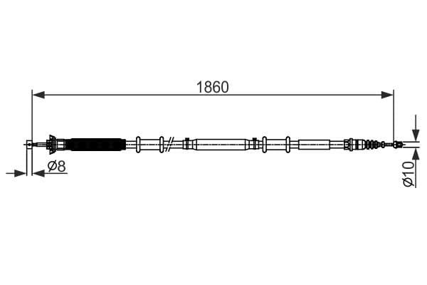 BOSCH Ťažné lanko parkovacej brzdy 1987482579 1