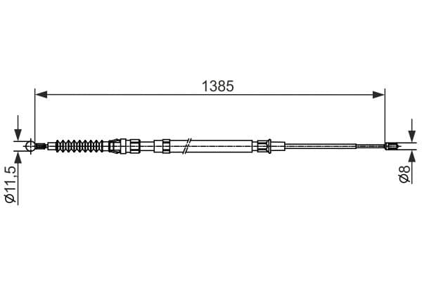 BOSCH Ťažné lanko parkovacej brzdy 1987482584 1