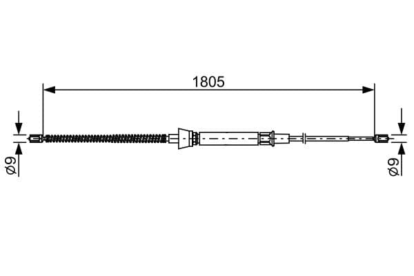 BOSCH Ťažné lanko parkovacej brzdy 1987482646 1
