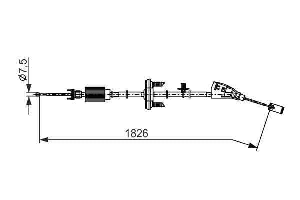 BOSCH Ťažné lanko parkovacej brzdy 1987482795 1