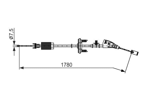 BOSCH Ťažné lanko parkovacej brzdy 1987482796 1