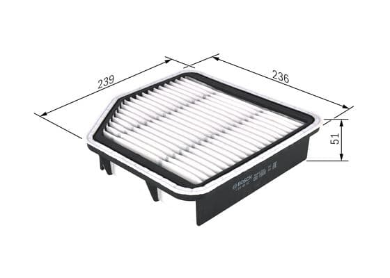 BOSCH Vzduchový filter F026400192 1