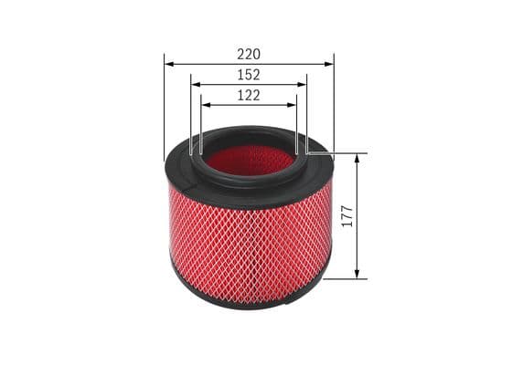 BOSCH Vzduchový filter F026400344 1