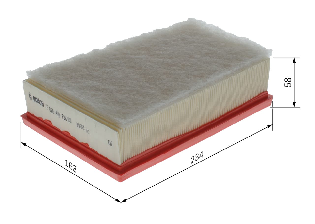 BOSCH Vzduchový filter F 026 400 738 1
