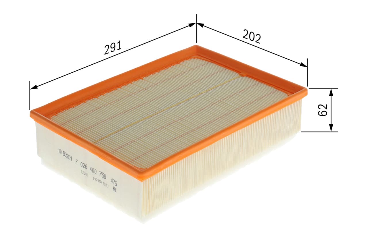 BOSCH Vzduchový filter F 026 400 758 1