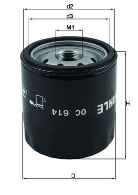 KNECHT Olejový filter OC614 1
