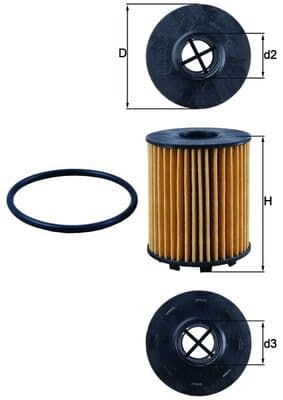 KNECHT Olejový filter OX371D 1