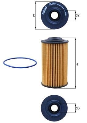 KNECHT Olejový filter OX399D 1