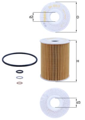 KNECHT Olejový filter OX3553D 1