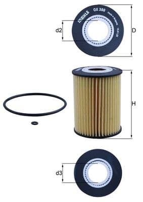 KNECHT Olejový filter OX380D 1