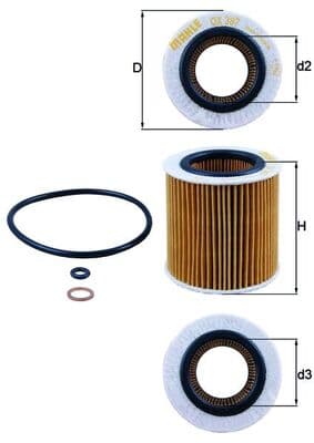 KNECHT Olejový filter OX387D 1