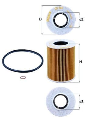 KNECHT Olejový filter OX369D 1