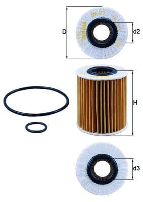 KNECHT Olejový filter OX413D1 1