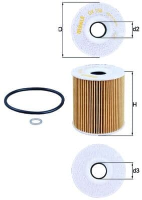 KNECHT Olejový filter OX156D 1
