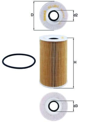 KNECHT Olejový filter OX1281D 1