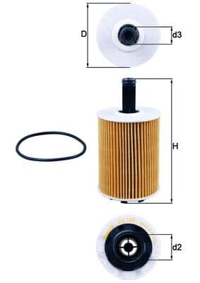 KNECHT Olejový filter OX188D 1