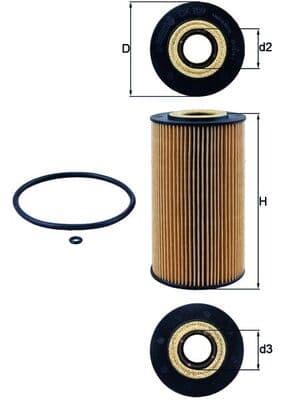 KNECHT Olejový filter OX169D 1