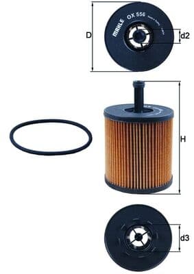 KNECHT Olejový filter OX556D 1