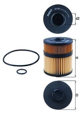 KNECHT Olejový filter OX563D 1