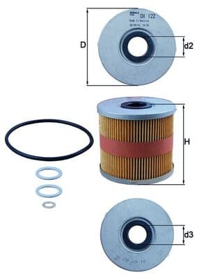 KNECHT Olejový filter OX122D 1
