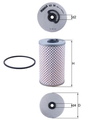 KNECHT Palivový filter KX36D 1