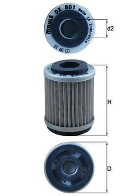 KNECHT Olejový filter OX 801 1