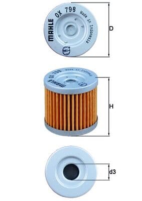 KNECHT Olejový filter OX 798 1