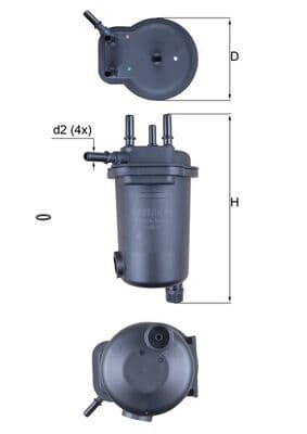 KNECHT Palivový filter KL632D 1