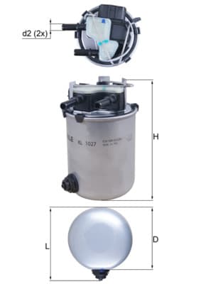 KNECHT Palivový filter KL 1027 1