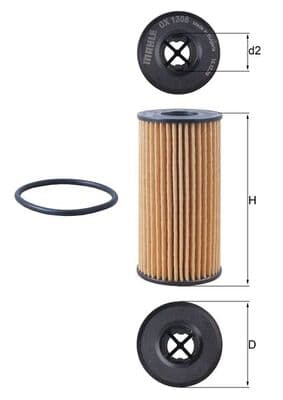 KNECHT Olejový filter OX 1308D 1