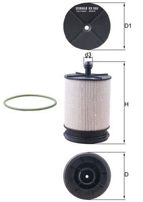 KNECHT Palivový filter KX 569D 1