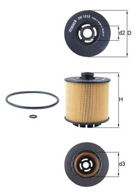KNECHT Olejový filter OX 1312D 1