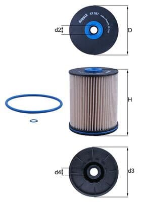 KNECHT Palivový filter KX 567D 1