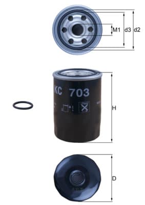 KNECHT Palivový filter KC 703D 1