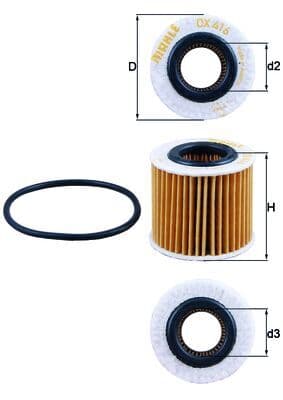 KNECHT Olejový filter OX416D1 1