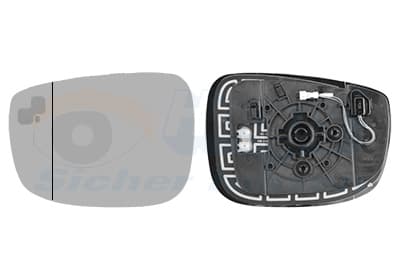 VAN WEZEL Sklo Vonkajšieho zrkadla 2773835 1