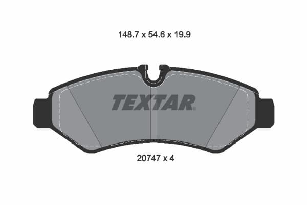 TEXTAR Sada brzdových platničiek kotúčovej brzdy 2074701 1