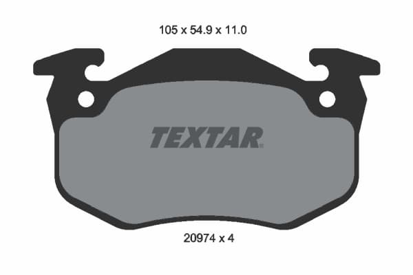 TEXTAR Sada brzdových platničiek kotúčovej brzdy 2097401 1