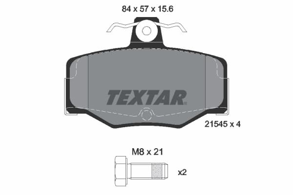 TEXTAR Sada brzdových platničiek kotúčovej brzdy 2154501 1