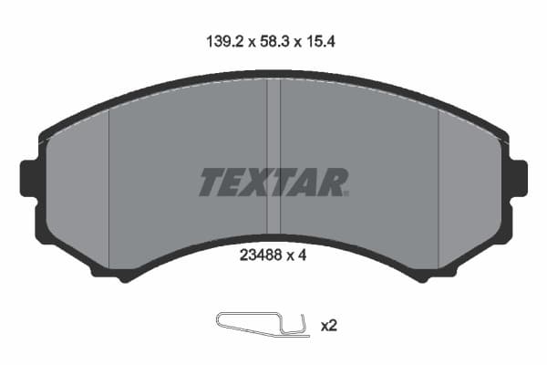 TEXTAR Sada brzdových platničiek kotúčovej brzdy 2348801 1