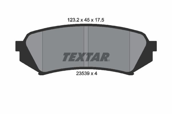TEXTAR Sada brzdových platničiek kotúčovej brzdy 2353902 1