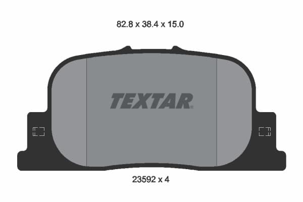 TEXTAR Sada brzdových platničiek kotúčovej brzdy 2359201 1